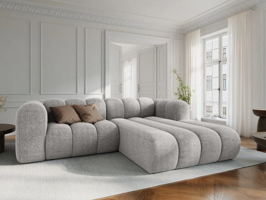 Lupine Modulares 3-Sitzer Ecksofa, Rechte Seite, aus Chenille in Marineblau (Eden 16 Deep Blue), 230x177 cm von Micadoni – Bild 2