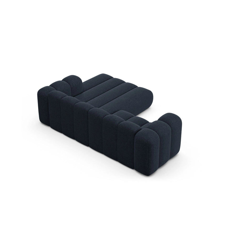 Lupine Modulares 3-Sitzer Ecksofa, Rechte Seite, aus Chenille in Marineblau (Eden 16 Deep Blue), 230x177 cm von Micadoni – Bild 6