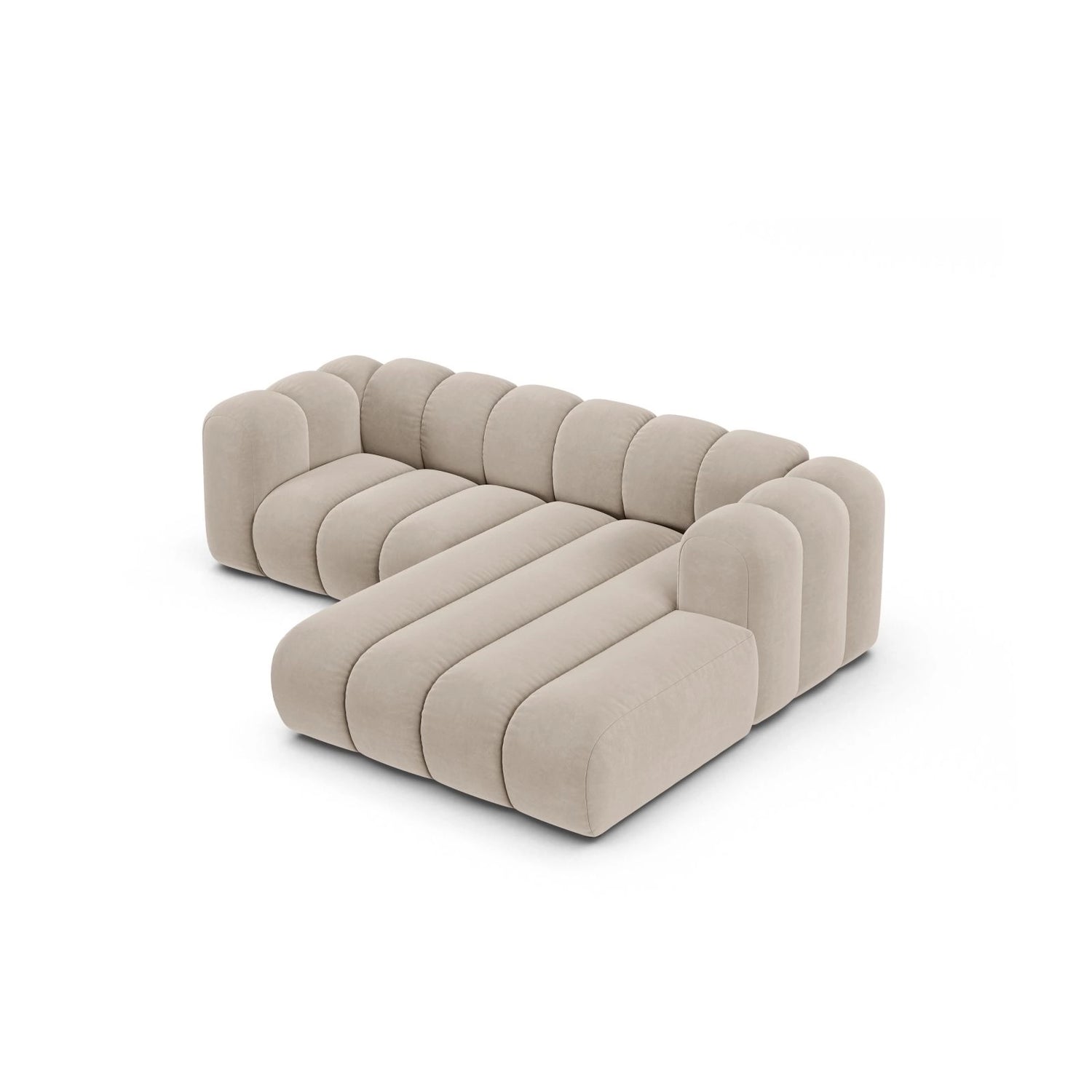 Lupine Modulares 3-Sitzer Ecksofa, Rechte Seite, aus Samt, Chenille oder Boucle, 230x177 cm von Micadoni – Bild 4