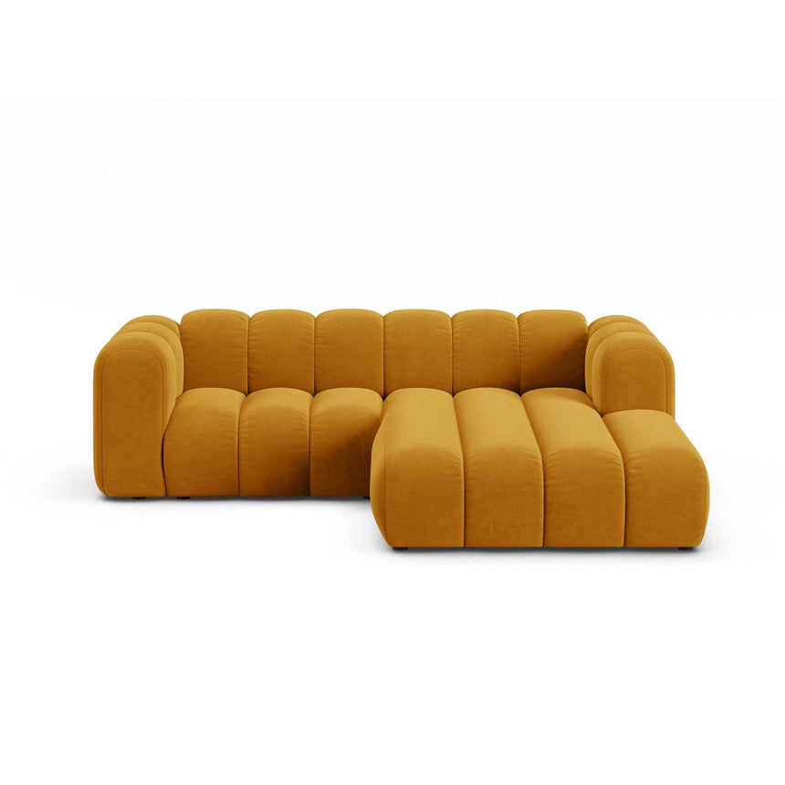 Lupine Modulares 3-Sitzer Ecksofa, Rechte Seite, aus Samt in Gelb (Salvador 10), 230x177 cm von Micadoni – Bild 1