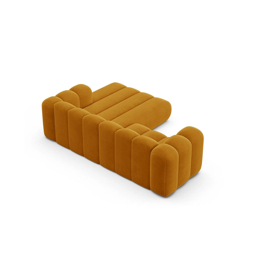 Lupine Modulares 3-Sitzer Ecksofa, Rechte Seite, aus Samt in Gelb (Salvador 10), 230x177 cm von Micadoni – Bild 5