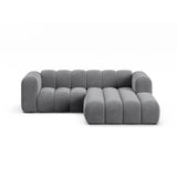 Lupine Modulares 3-Sitzer Ecksofa, Rechte Seite, aus Samt in Grau (Salvador 17), 230x177 cm von Micadoni – Bild 1