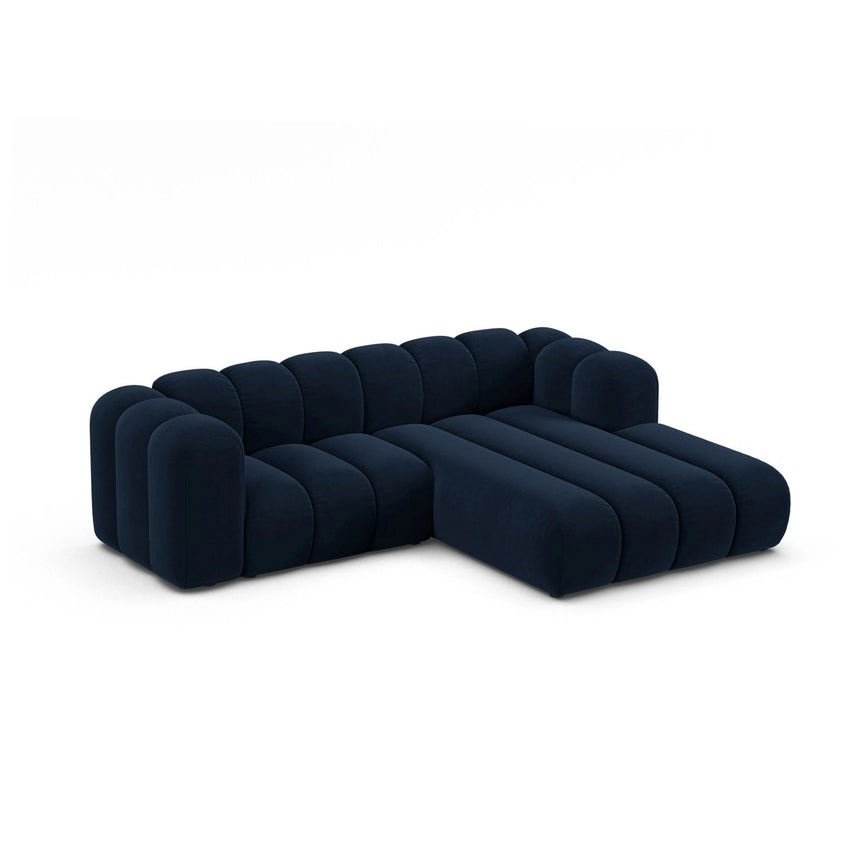 Lupine Modulares 3-Sitzer Ecksofa, Rechte Seite, aus Samt in Königsblau (Salvador 5), 230x177 cm von Micadoni – Bild 3