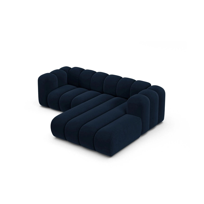 Lupine Modulares 3-Sitzer Ecksofa, Rechte Seite, aus Samt in Königsblau (Salvador 5), 230x177 cm von Micadoni – Bild 4