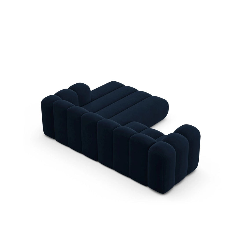 Lupine Modulares 3-Sitzer Ecksofa, Rechte Seite, aus Samt in Königsblau (Salvador 5), 230x177 cm von Micadoni – Bild 5