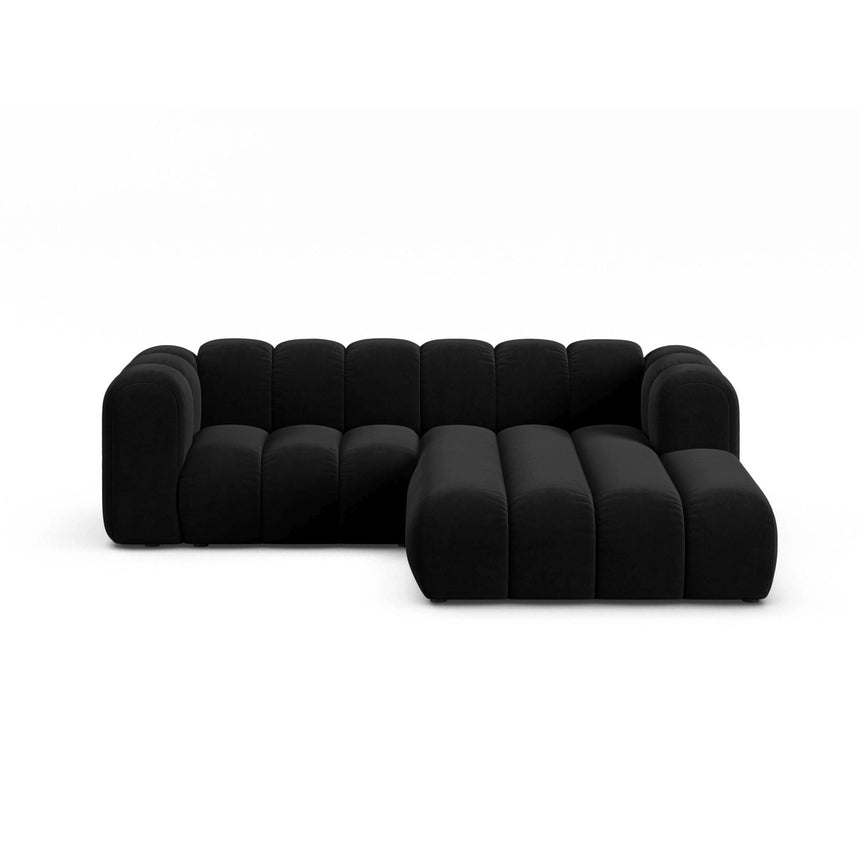 Lupine Modulares 3-Sitzer Ecksofa, Rechte Seite, aus Samt in Schwarz (Salvador 19), 230x177 cm von Micadoni – Bild 1