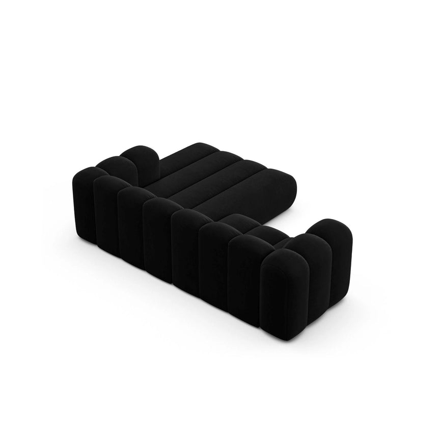 Lupine Modulares 3-Sitzer Ecksofa, Rechte Seite, aus Samt in Schwarz (Salvador 19), 230x177 cm von Micadoni – Bild 5