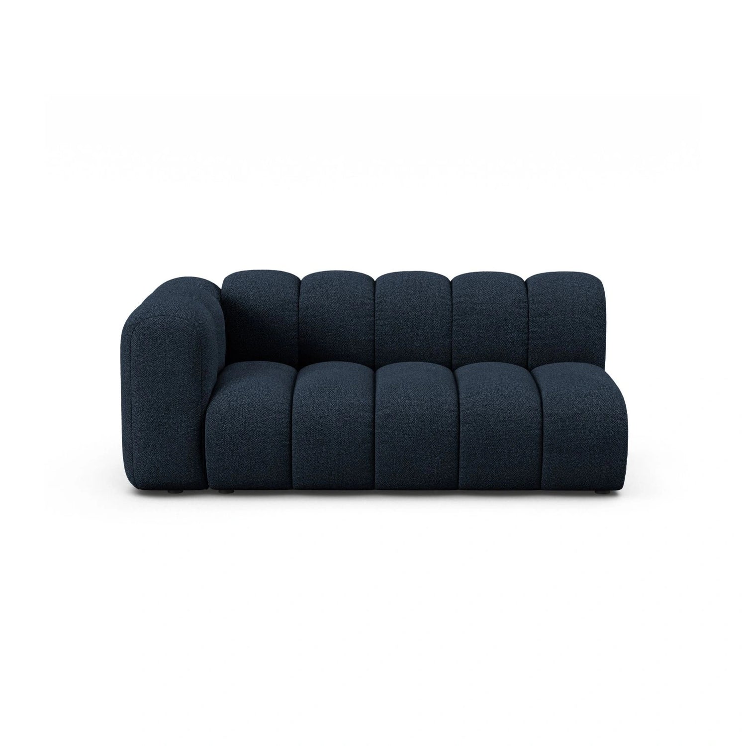 Lupine Modulares 3-Sitzer Sofa Sitzelement, Linke Seite, aus Boucle in Dunkelblau (Baloo 2088), 175x95 cm von Micadoni – Bild 1
