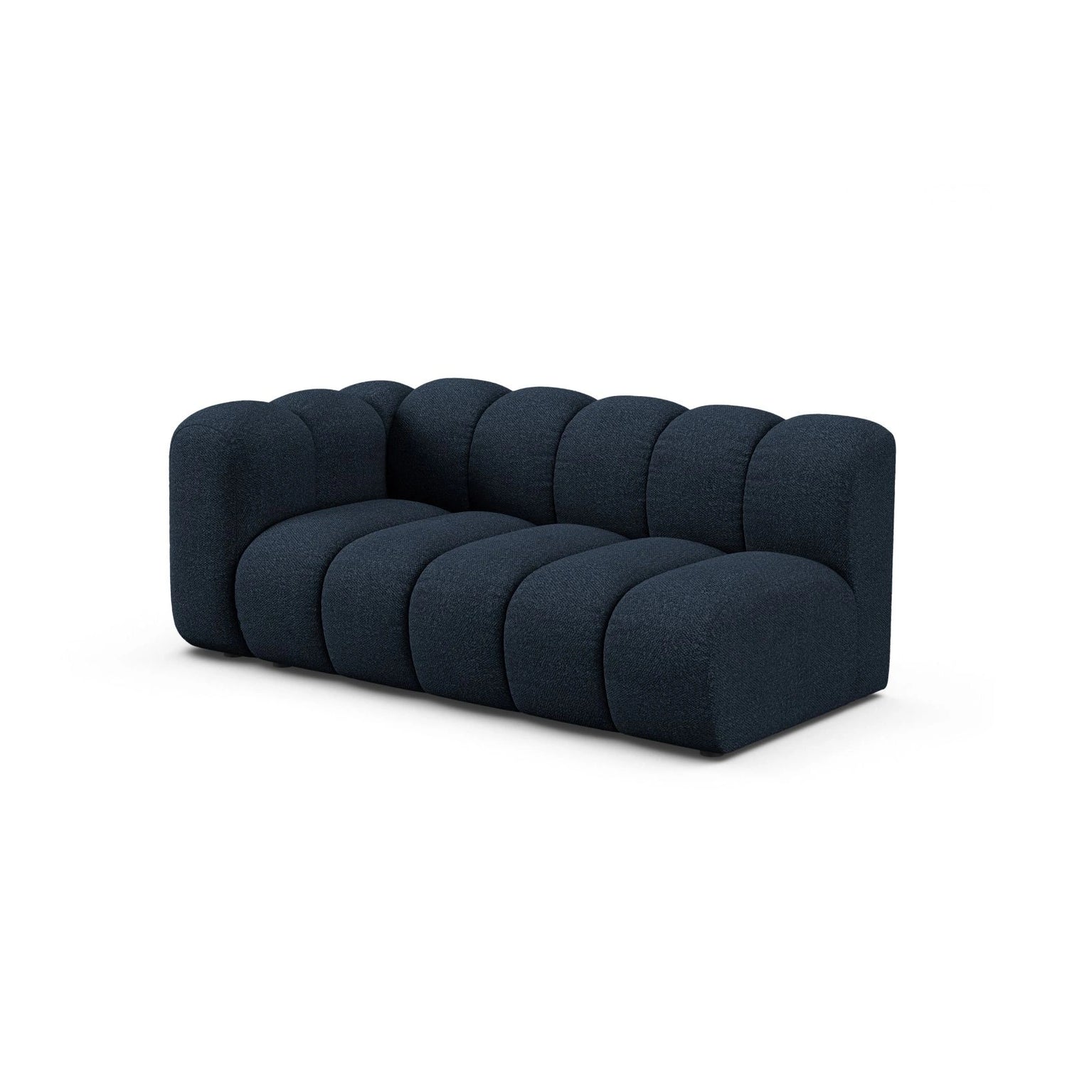 Lupine Modulares 3-Sitzer Sofa Sitzelement, Linke Seite, aus Boucle in Dunkelblau (Baloo 2088), 175x95 cm von Micadoni – Bild 3
