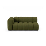 Lupine Modulares 3-Sitzer Sofa Sitzelement, Linke Seite, aus Boucle in Dunkles olivgrün (Baloo 2090), 175x95 cm von Micadoni – Bild 1