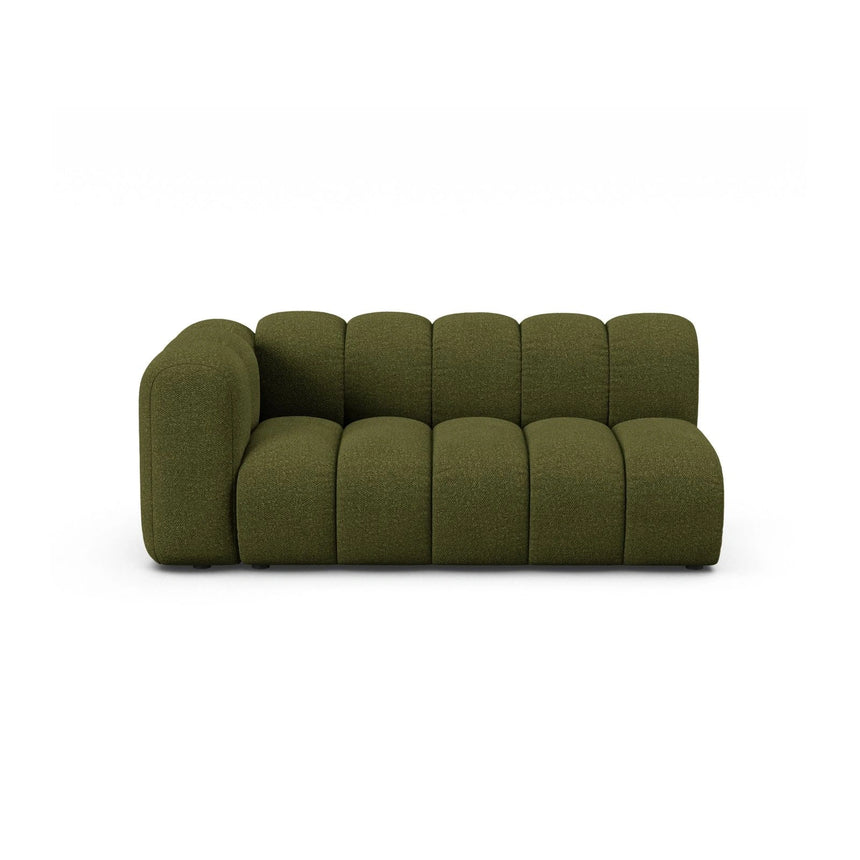 Lupine Modulares 3-Sitzer Sofa Sitzelement, Linke Seite, aus Boucle in Dunkles olivgrün (Baloo 2090), 175x95 cm von Micadoni – Bild 1