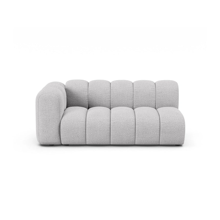 Lupine Modulares 3-Sitzer Sofa Sitzelement, Linke Seite, aus Boucle in Hellgrau (Baloo 2085), 175x95 cm von Micadoni – Bild 1