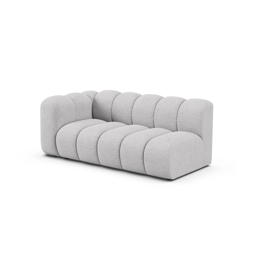 Lupine Modulares 3-Sitzer Sofa Sitzelement, Linke Seite, aus Boucle in Hellgrau (Baloo 2085), 175x95 cm von Micadoni – Bild 3