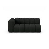 Lupine Modulares 3-Sitzer Sofa Sitzelement, Linke Seite, aus Boucle in Schwarz (Baloo 2082), 175x95 cm von Micadoni – Bild 1