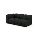 Lupine Modulares 3-Sitzer Sofa Sitzelement, Linke Seite, aus Boucle in Schwarz (Baloo 2082), 175x95 cm von Micadoni – Bild 3