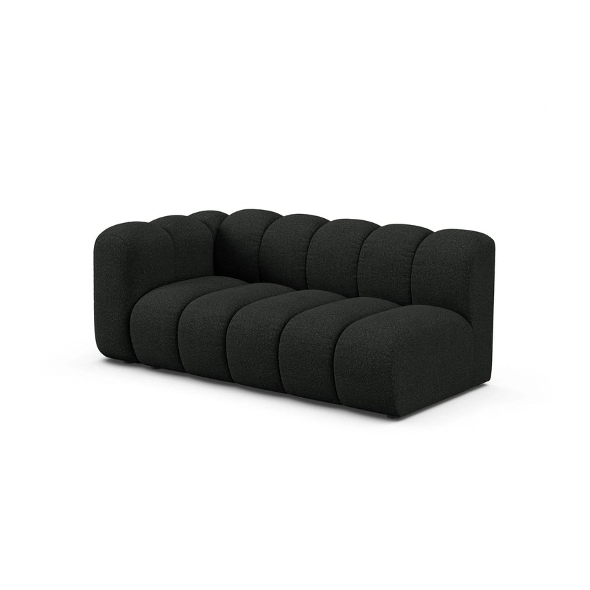 Lupine Modulares 3-Sitzer Sofa Sitzelement, Linke Seite, aus Boucle in Schwarz (Baloo 2082), 175x95 cm von Micadoni – Bild 3
