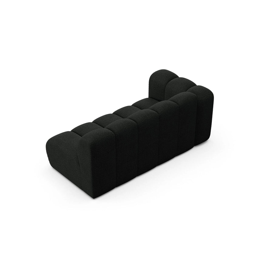 Lupine Modulares 3-Sitzer Sofa Sitzelement, Linke Seite, aus Boucle in Schwarz (Baloo 2082), 175x95 cm von Micadoni – Bild 4