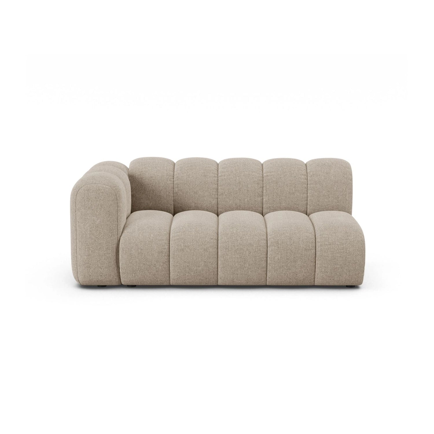 Lupine Modulares 3-Sitzer Sofa Sitzelement, Linke Seite, aus Chenille in Dunkelbeige (Eden 4 Beige), 175x95 cm von Micadoni – Bild 1