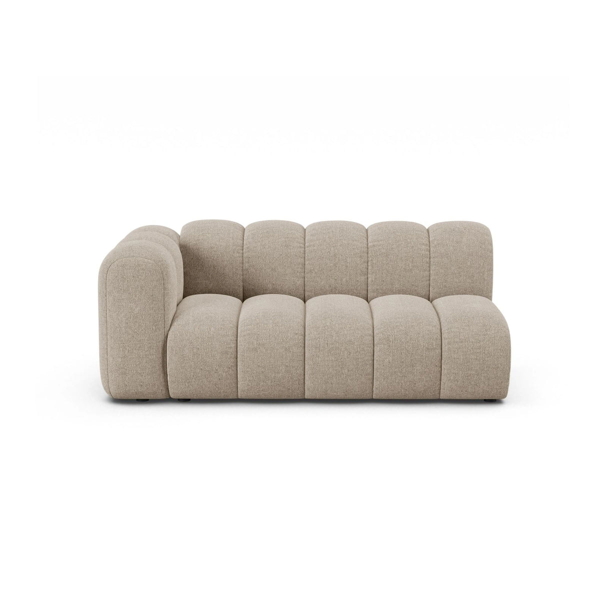 Lupine Modulares 3-Sitzer Sofa Sitzelement, Linke Seite, aus Chenille in Dunkelbeige (Eden 4 Beige), 175x95 cm von Micadoni – Bild 1