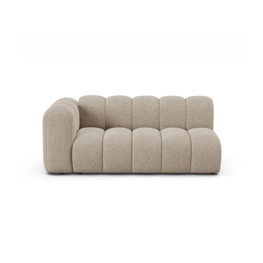 Lupine Modulares 3-Sitzer Sofa Sitzelement, Linke Seite, aus Chenille in Dunkelbeige (Eden 4 Beige), 175x95 cm von Micadoni – Bild 1