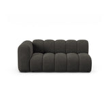 Lupine Modulares 3-Sitzer Sofa Sitzelement, Linke Seite, aus Chenille in Dunkelgrau (Eden 20 Graphite), 175x95 cm von Micadoni – Bild 1
