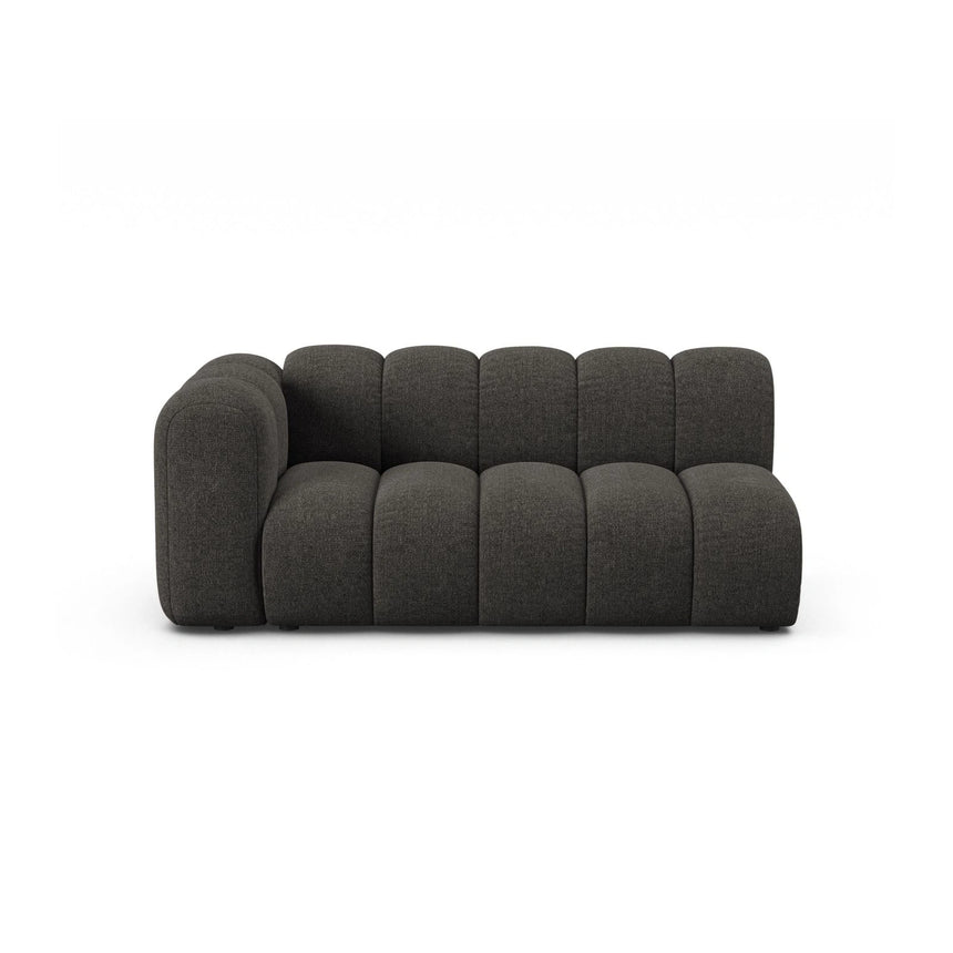 Lupine Modulares 3-Sitzer Sofa Sitzelement, Linke Seite, aus Chenille in Dunkelgrau (Eden 20 Graphite), 175x95 cm von Micadoni – Bild 1