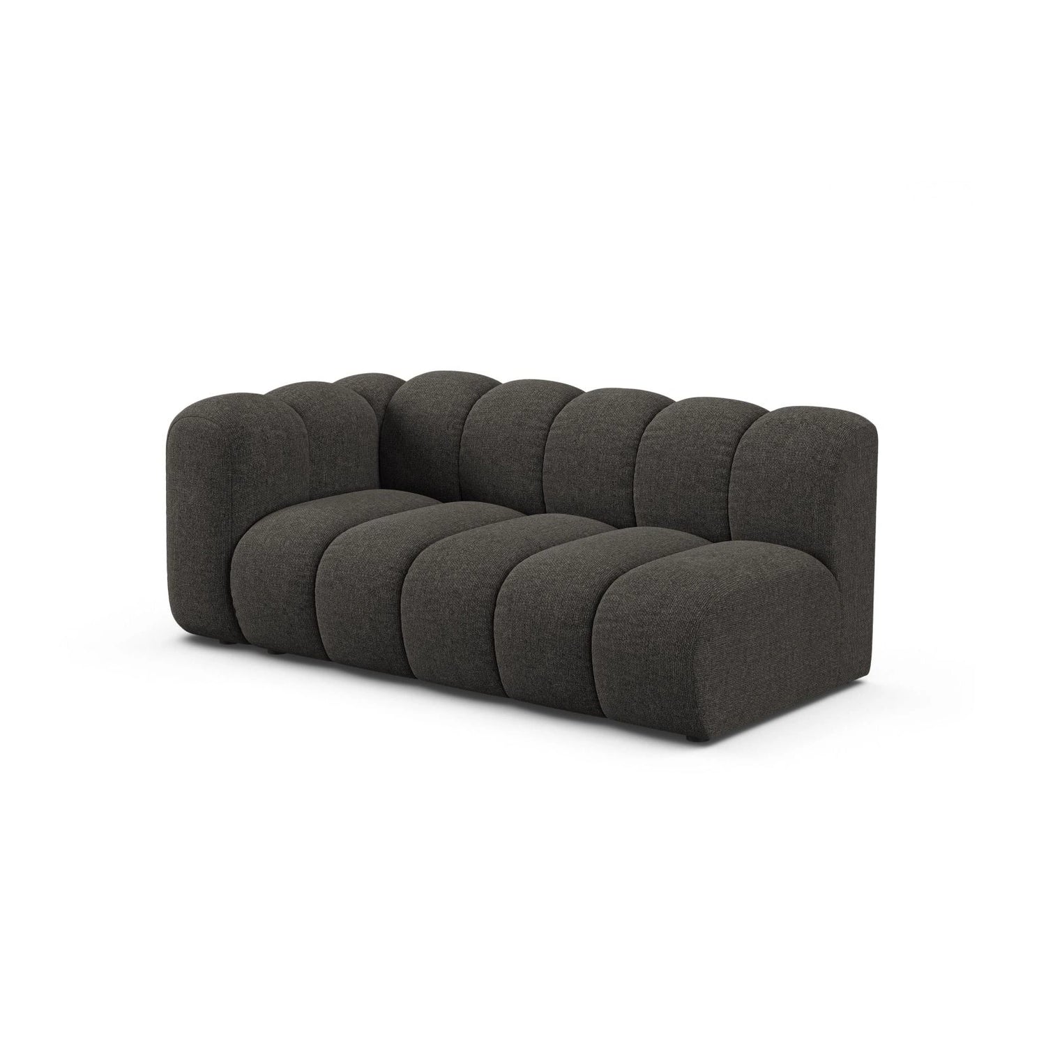 Lupine Modulares 3-Sitzer Sofa Sitzelement, Linke Seite, aus Chenille in Dunkelgrau (Eden 20 Graphite), 175x95 cm von Micadoni – Bild 3