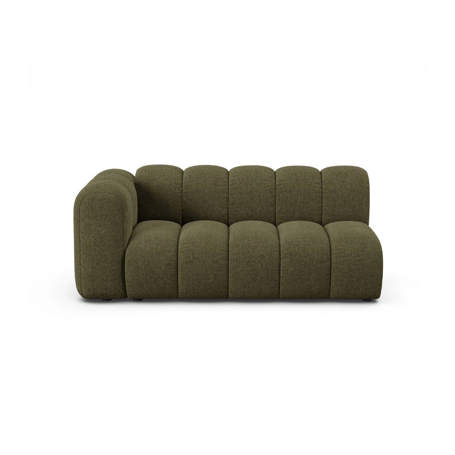 Lupine Modulares 3-Sitzer Sofa Sitzelement, Linke Seite, aus Chenille in Grün (Eden 12 Olive), 175x95 cm von Micadoni – Bild 1