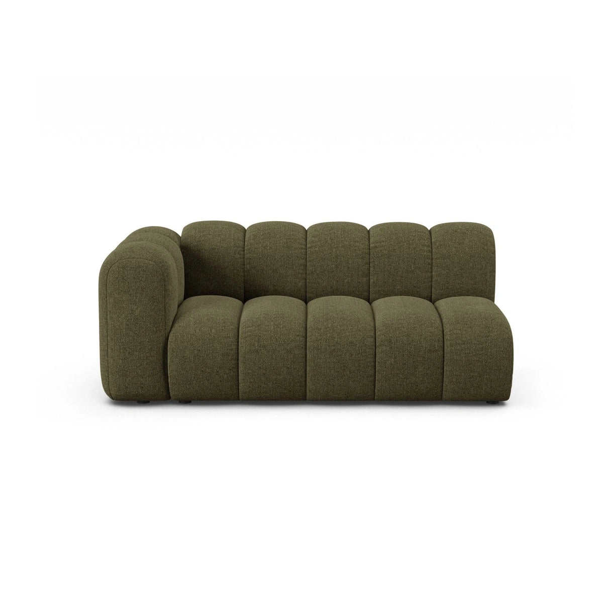 Lupine Modulares 3-Sitzer Sofa Sitzelement, Linke Seite, aus Chenille in Grün (Eden 12 Olive), 175x95 cm von Micadoni – Bild 1
