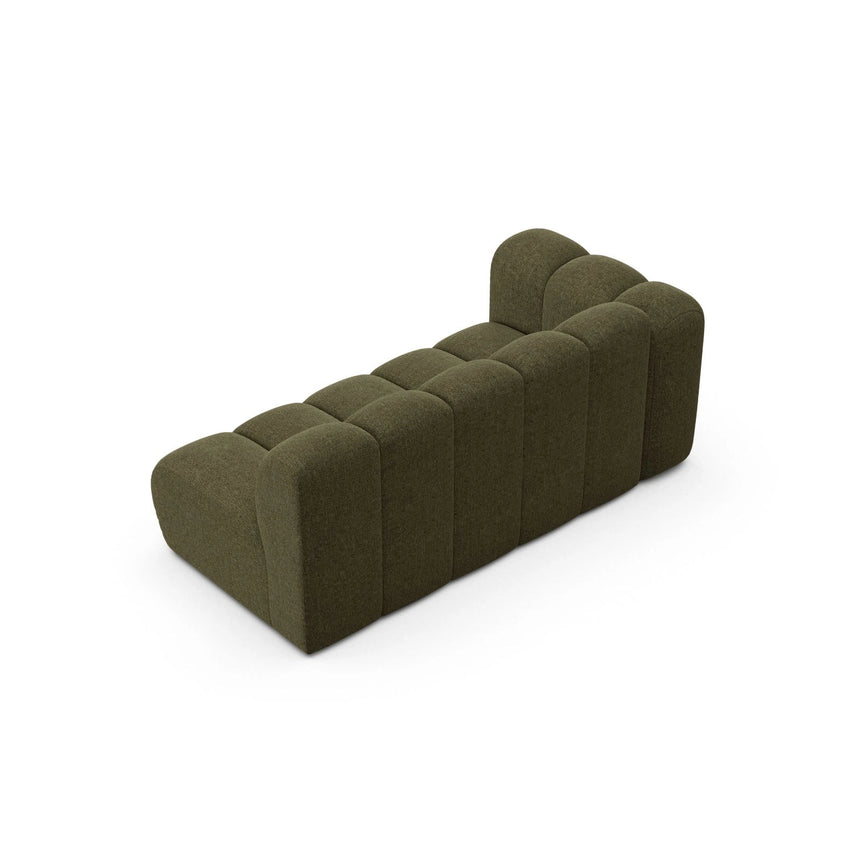 Lupine Modulares 3-Sitzer Sofa Sitzelement, Linke Seite, aus Chenille in Grün (Eden 12 Olive), 175x95 cm von Micadoni – Bild 4