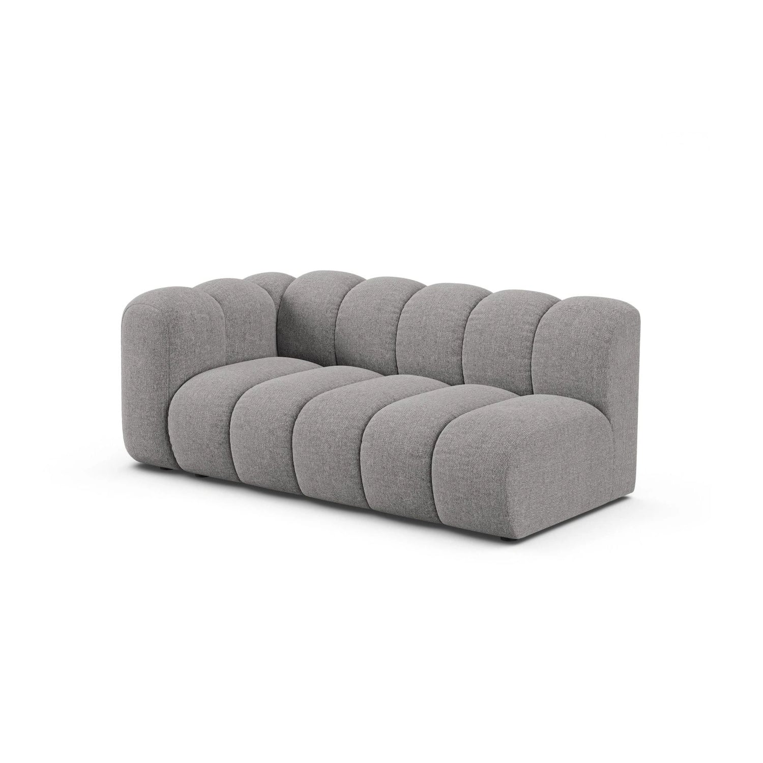 Lupine Modulares 3-Sitzer Sofa Sitzelement, Linke Seite, aus Chenille in Hellgrau (Eden 18 Grey), 175x95 cm von Micadoni – Bild 3