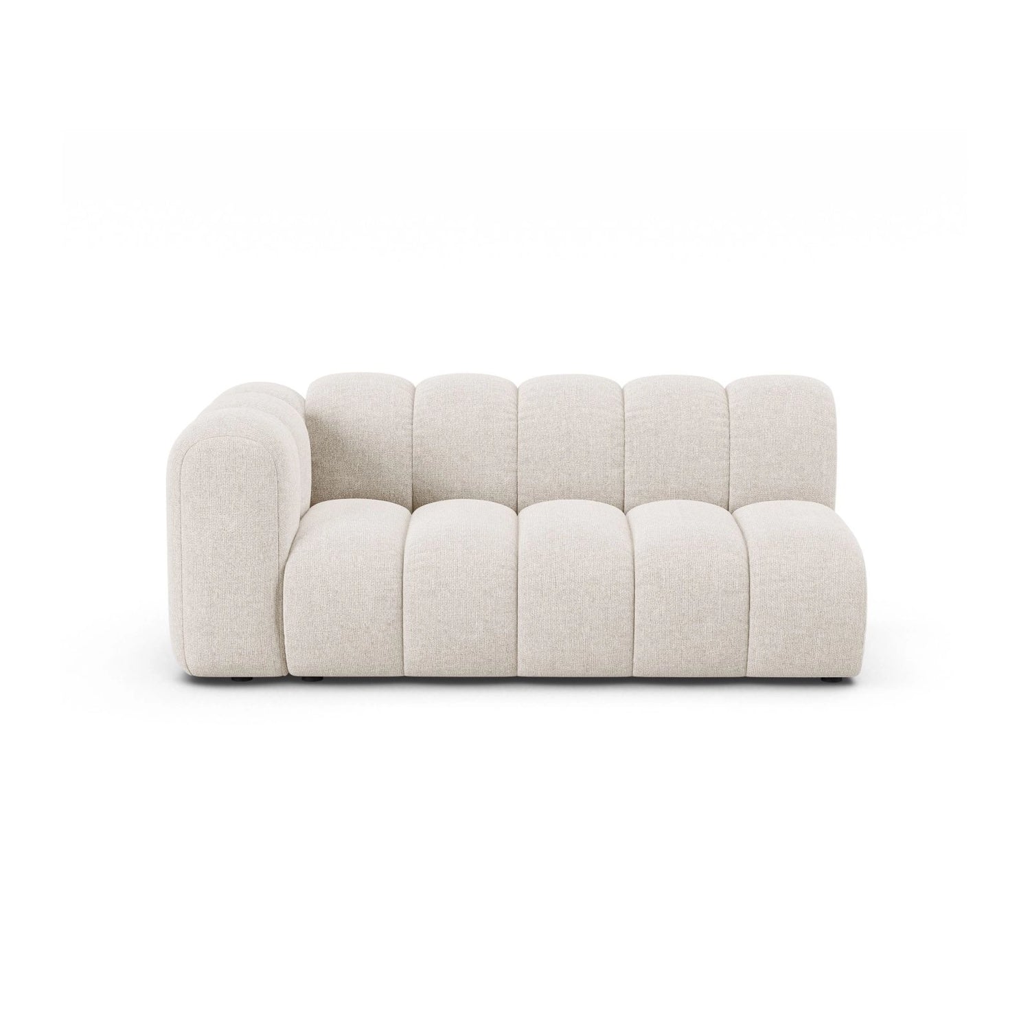 Lupine Modulares 3-Sitzer Sofa Sitzelement, Linke Seite, aus Chenille in Leichtes Beige (Eden 2 Pearl), 175x95 cm von Micadoni – Bild 1