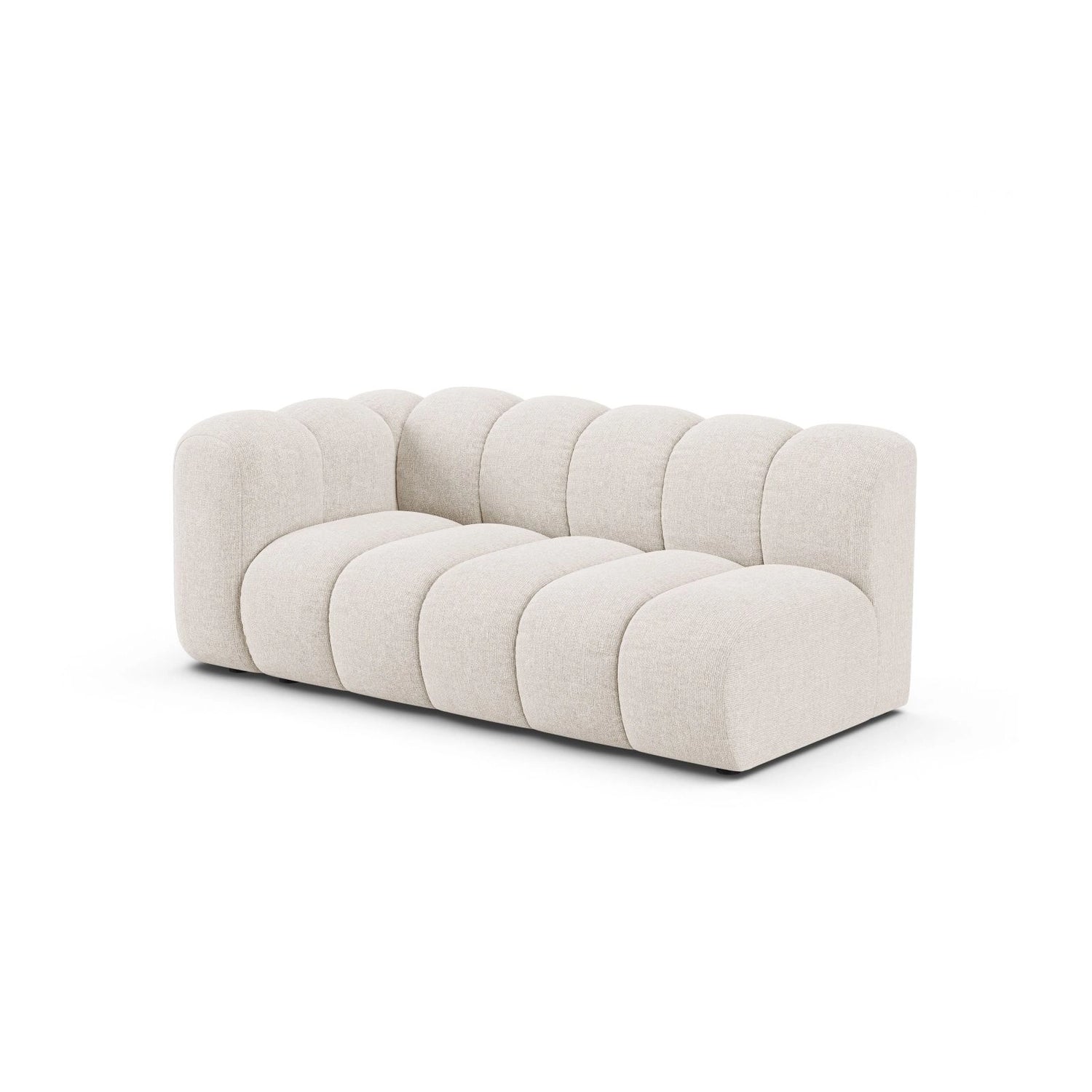 Lupine Modulares 3-Sitzer Sofa Sitzelement, Linke Seite, aus Chenille in Leichtes Beige (Eden 2 Pearl), 175x95 cm von Micadoni – Bild 3