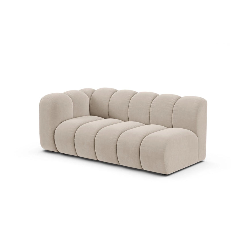 Lupine Modulares 3-Sitzer Sofa Sitzelement, Linke Seite, aus Samt in Beige (Salvador 1), 175x95 cm von Micadoni – Bild 3