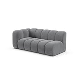 Lupine Modulares 3-Sitzer Sofa Sitzelement, Linke Seite, aus Samt in Grau (Salvador 17), 175x95 cm von Micadoni – Bild 3