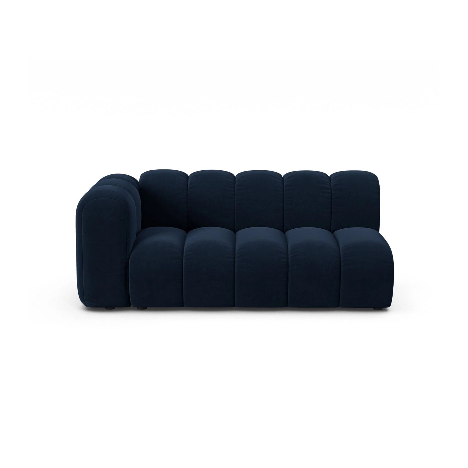 Lupine Modulares 3-Sitzer Sofa Sitzelement, Linke Seite, aus Samt in Königsblau (Salvador 5), 175x95 cm von Micadoni – Bild 1