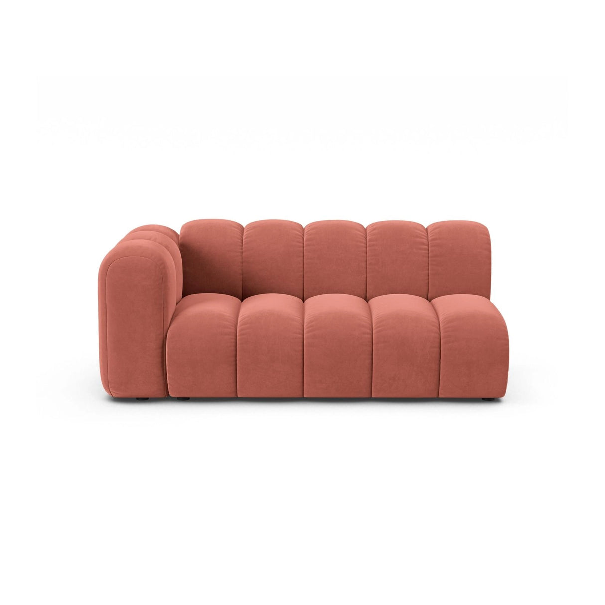 Lupine Modulares 3-Sitzer Sofa Sitzelement, Linke Seite, aus Samt in Koralle (Salvador 12), 175x95 cm von Micadoni – Bild 1