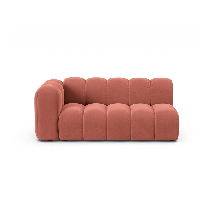 Lupine Modulares 3-Sitzer Sofa Sitzelement, Linke Seite, aus Samt in Koralle (Salvador 12), 175x95 cm von Micadoni – Bild 1