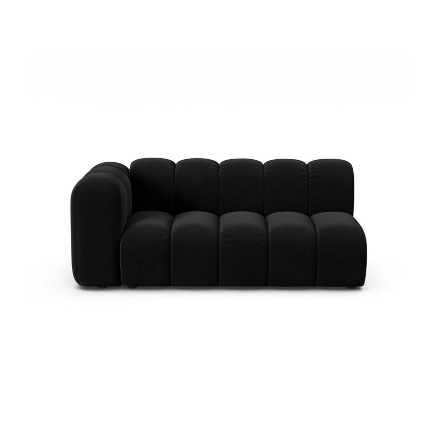Lupine Modulares 3-Sitzer Sofa Sitzelement, Linke Seite, aus Samt in Schwarz (Salvador 19), 175x95 cm von Micadoni – Bild 1