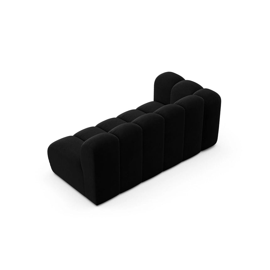 Lupine Modulares 3-Sitzer Sofa Sitzelement, Linke Seite, aus Samt in Schwarz (Salvador 19), 175x95 cm von Micadoni – Bild 4