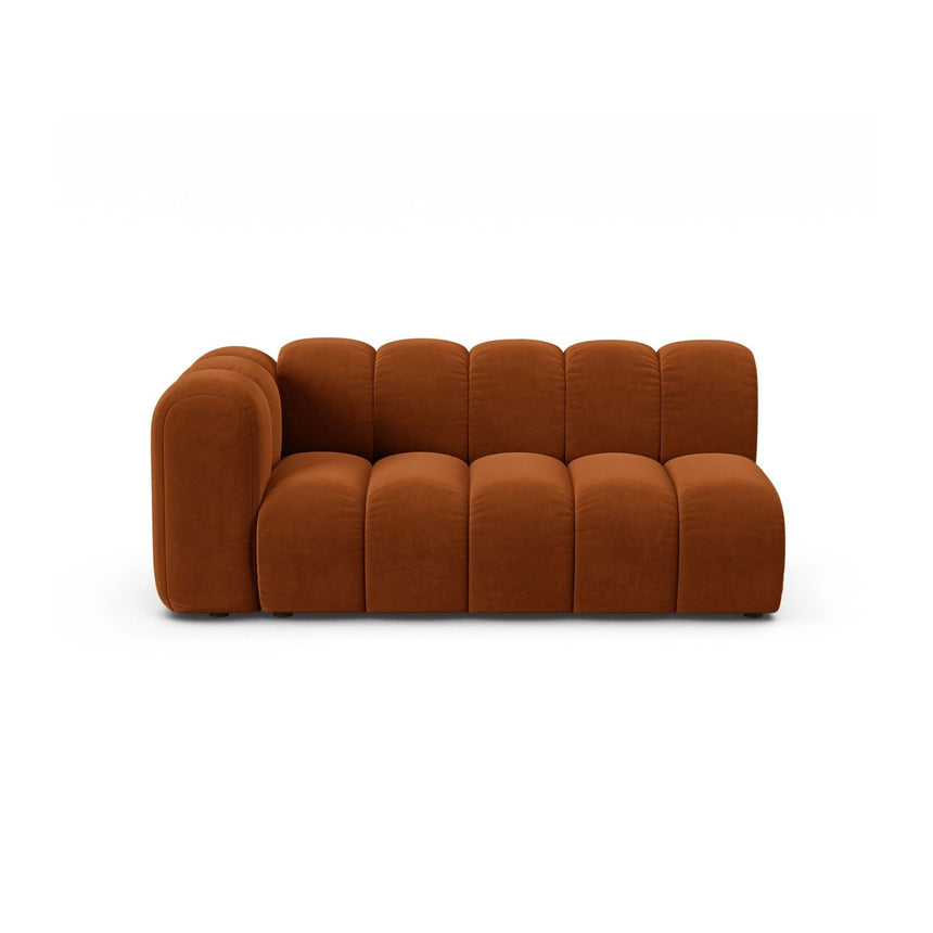 Lupine Modulares 3-Sitzer Sofa Sitzelement, Linke Seite, aus Samt in Terrakotta (Salvador 14), 175x95 cm von Micadoni – Bild 1