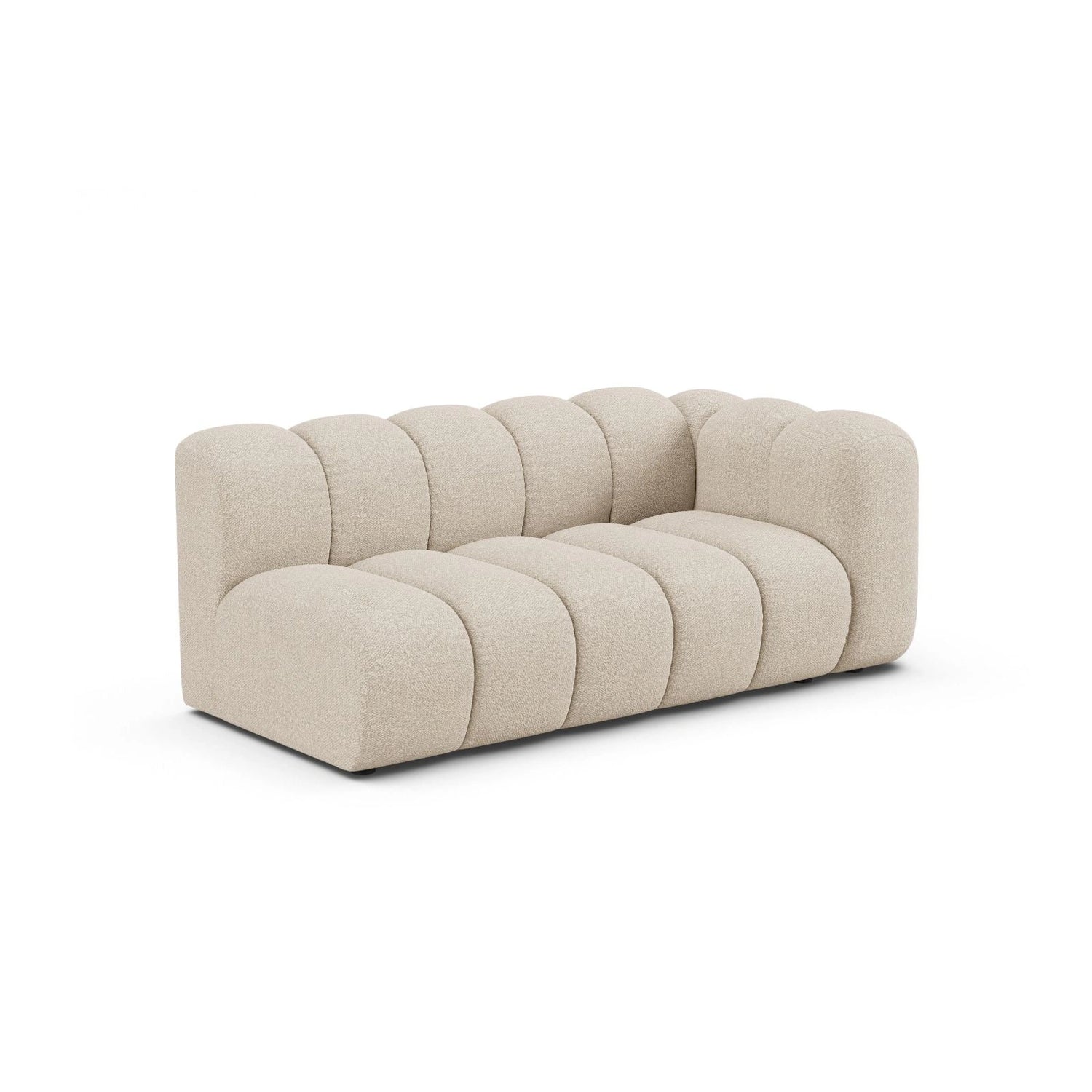 Lupine Modulares 3-Sitzer Sofa Sitzelement, Rechte Seite, aus Boucle in Beige (Baloo 2074), 175x95 cm von Micadoni – Bild 3