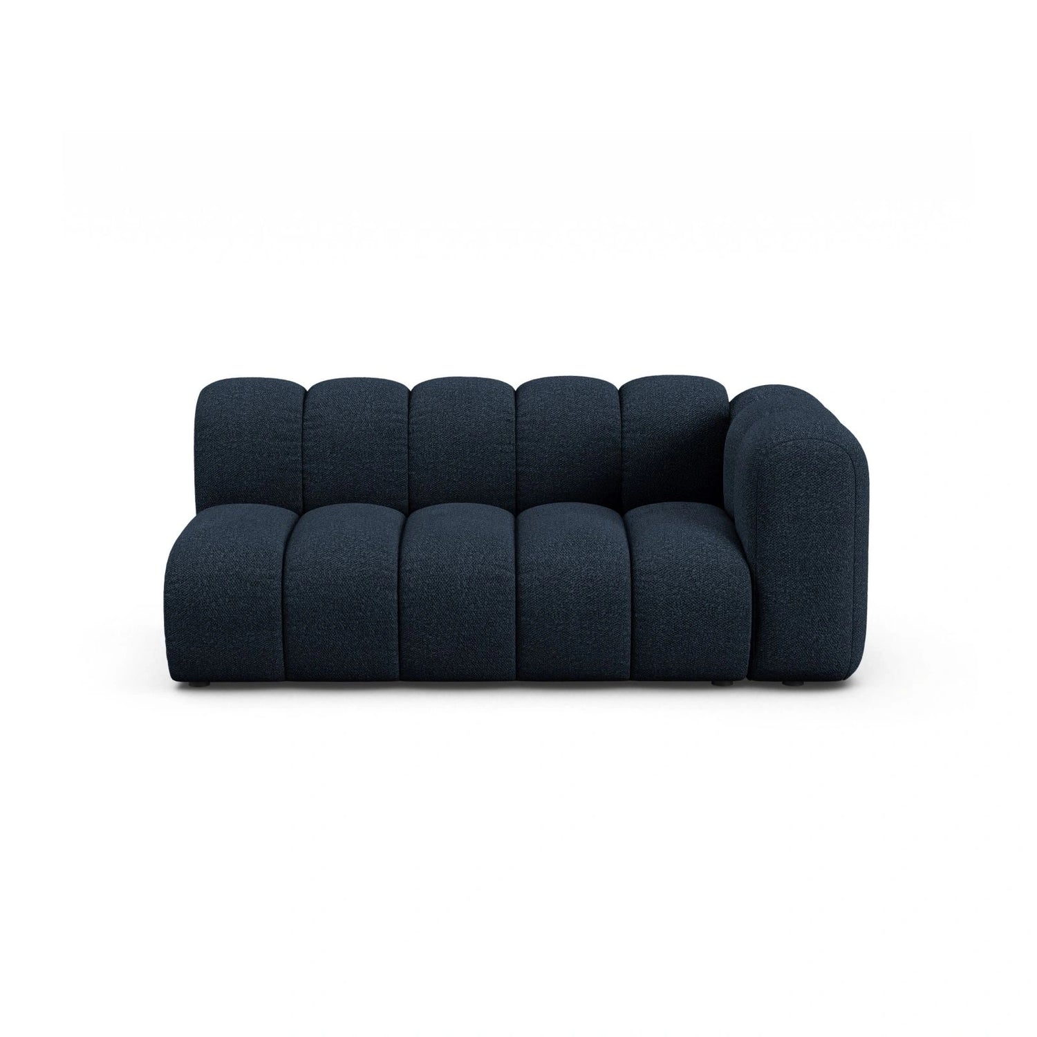 Lupine Modulares 3-Sitzer Sofa Sitzelement, Rechte Seite, aus Boucle in Dunkelblau (Baloo 2088), 175x95 cm von Micadoni – Bild 1