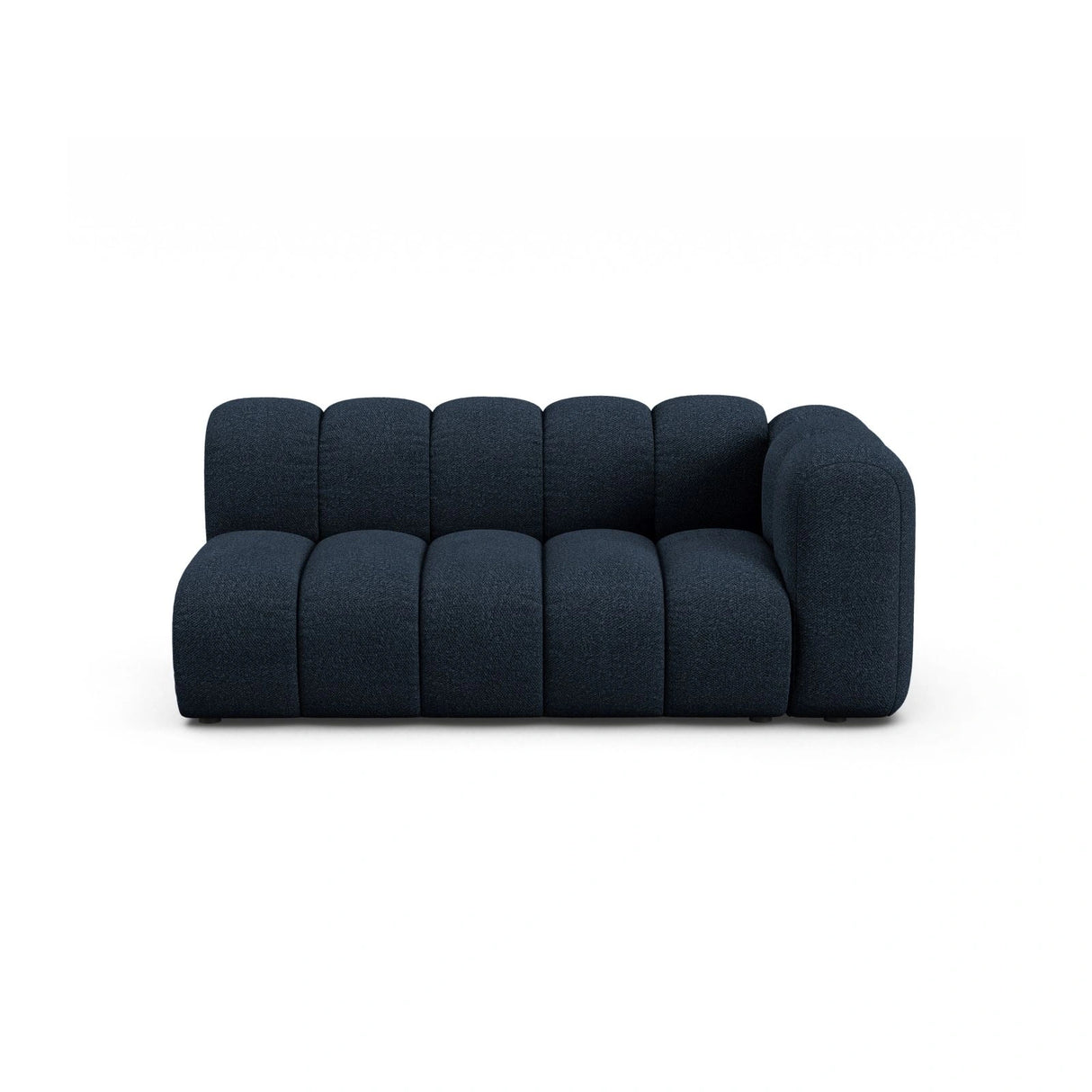 Lupine Modulares 3-Sitzer Sofa Sitzelement, Rechte Seite, aus Boucle in Dunkelblau (Baloo 2088), 175x95 cm von Micadoni – Bild 1