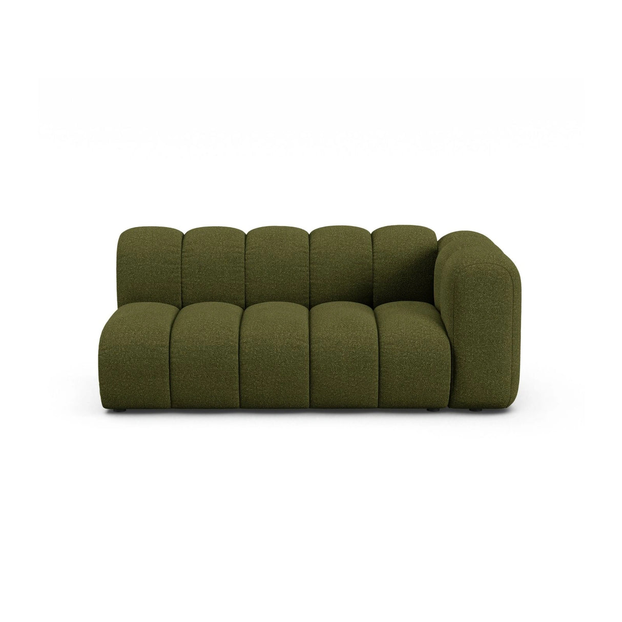 Lupine Modulares 3-Sitzer Sofa Sitzelement, Rechte Seite, aus Boucle in Dunkles olivgrün (Baloo 2090), 175x95 cm von Micadoni – Bild 1