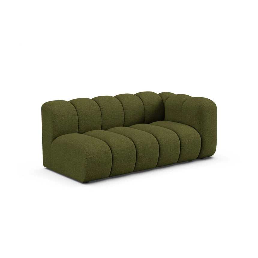Lupine Modulares 3-Sitzer Sofa Sitzelement, Rechte Seite, aus Boucle in Dunkles olivgrün (Baloo 2090), 175x95 cm von Micadoni – Bild 3