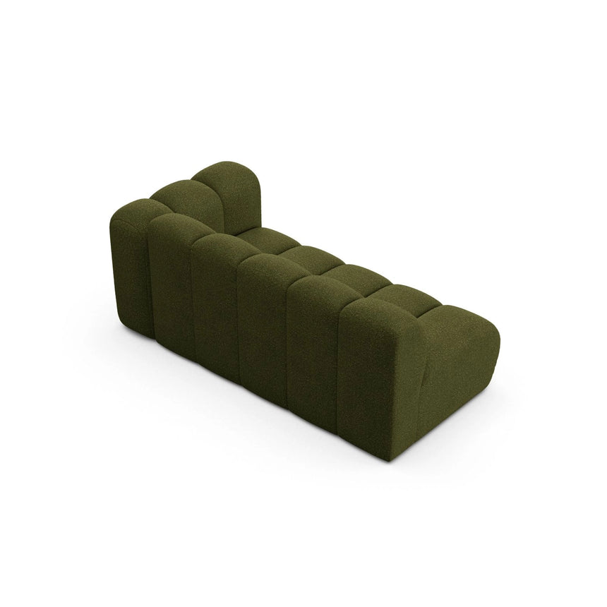 Lupine Modulares 3-Sitzer Sofa Sitzelement, Rechte Seite, aus Boucle in Dunkles olivgrün (Baloo 2090), 175x95 cm von Micadoni – Bild 4