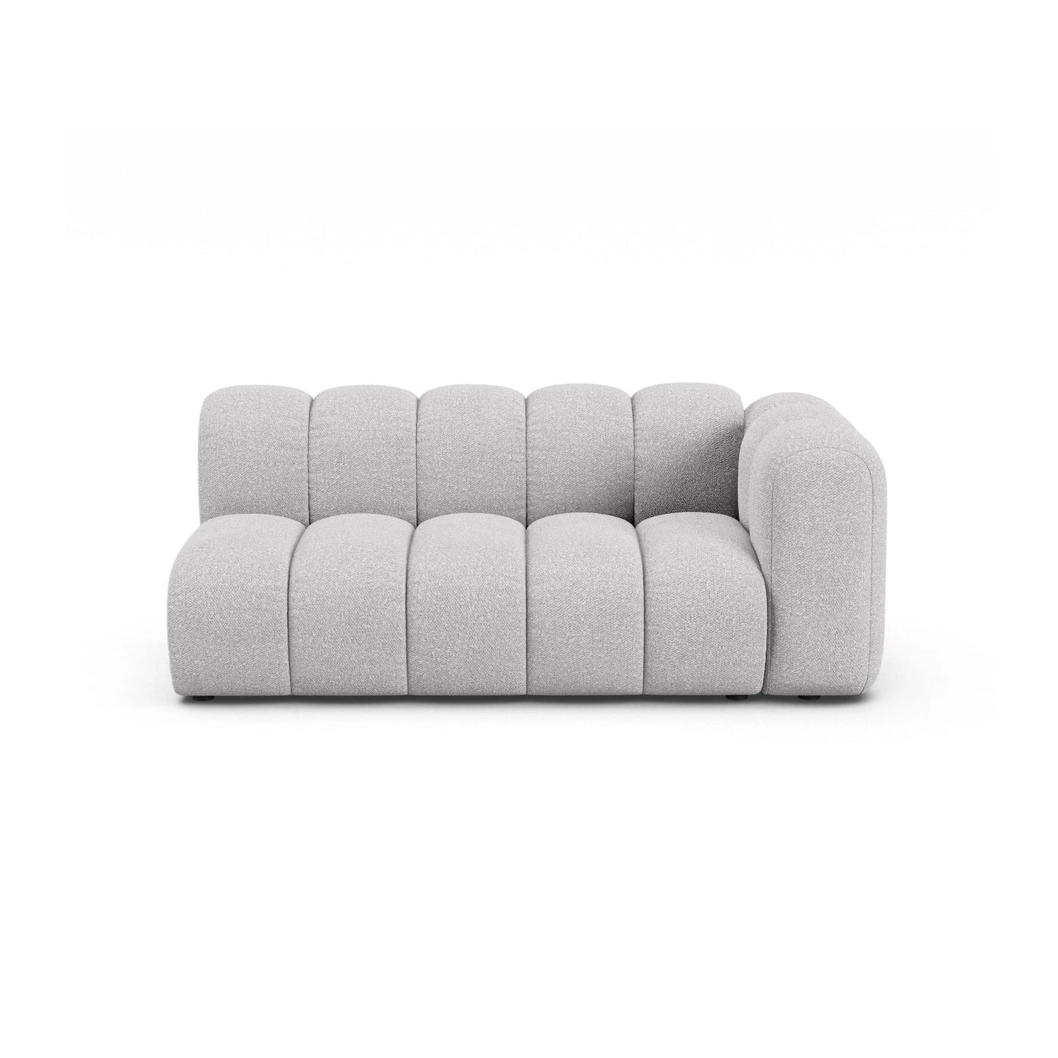 Lupine Modulares 3-Sitzer Sofa Sitzelement, Rechte Seite, aus Boucle in Hellgrau (Baloo 2085), 175x95 cm von Micadoni – Bild 1