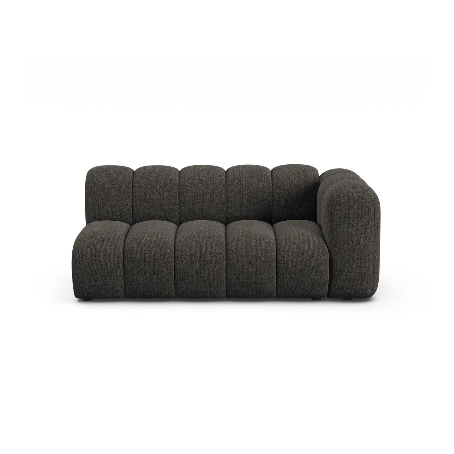 Lupine Modulares 3-Sitzer Sofa Sitzelement, Rechte Seite, aus Chenille in Dunkelgrau (Eden 20 Graphite), 175x95 cm von Micadoni – Bild 1