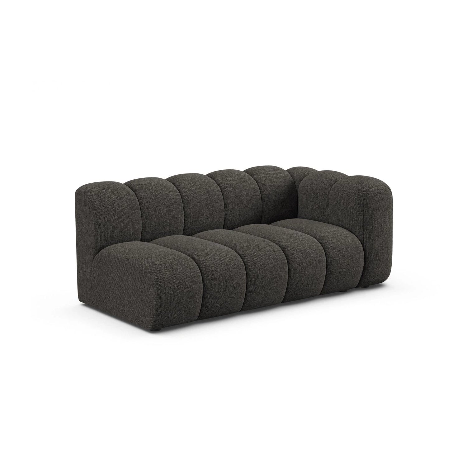 Lupine Modulares 3-Sitzer Sofa Sitzelement, Rechte Seite, aus Chenille in Dunkelgrau (Eden 20 Graphite), 175x95 cm von Micadoni – Bild 3